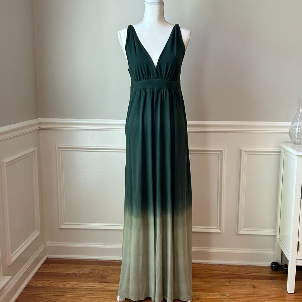 Lucky Brand Green Ombre Maxi Dress Size Medium